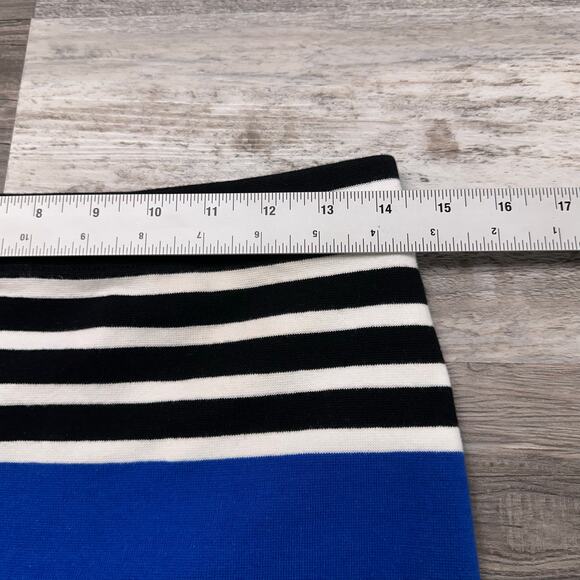 T by Alexander Wang Blue Black Womens M Engineer Stripe Viper Mini Pencil Skirt - Picture 5 of 7